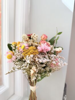 Rose Trio Bouquet With Statice And Eucalyptus, 5 of 5