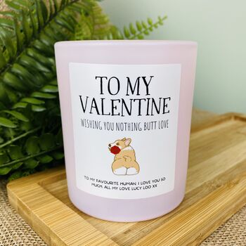 Personalised Funny Corgi Valentines Candle Gift, 4 of 11