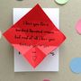 Personalised Origami Heart Valentines Day Card, thumbnail 5 of 5