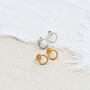 Modern Geometric Circle Studs, thumbnail 4 of 4
