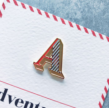 A Is For Adventure Enamel Pin Badge And Card, 2 of 5