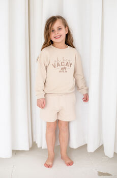 Ladies' And Kid's 'Oh Hey Vacay' Embroidered Sweatshirt Jumpers, 5 of 9