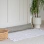 Striped Linen Draught Excluder In Natural/Navy, thumbnail 3 of 3