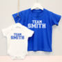 Personalised 'Team Surname' Childrens T Set, thumbnail 1 of 4