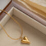 Gold Heart 18ct Gold Plated Necklace Set, thumbnail 4 of 9