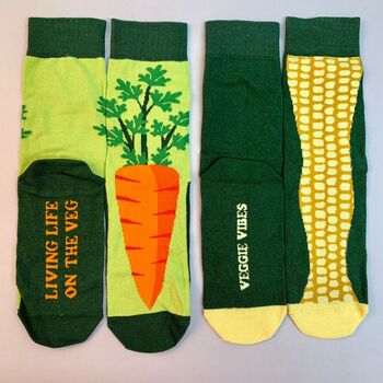 Veg Socks Gift Set Of Four, 4 of 6