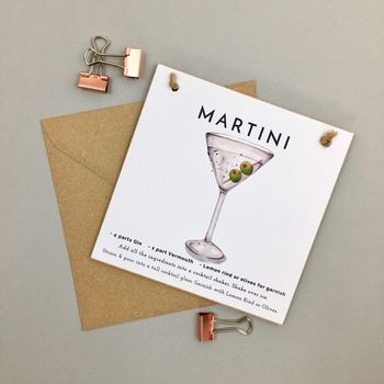 Martini Cocktail Gift A Card, 2 of 3