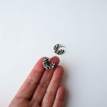 Marble Terrazzo Super Mini Hoop Earrings, 7 of 7