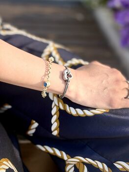 Woman's Personalised Purple Leather Urn Remembrance Bracelet For Ashes, 11 of 12
