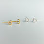 Sterling Silver Minimalist Heart Hook Earrings, thumbnail 4 of 7