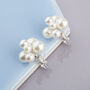 Silver Plated Pearl Bubble Stud Earrings, thumbnail 5 of 12