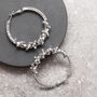 Silver Colour Rock Crystal Design Large Hoop Earrings, thumbnail 1 of 3