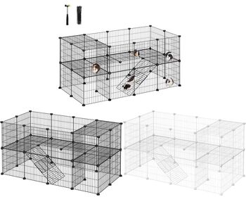 Two Floor Metal Pet Playpen Small Animal Cage, 6 of 6