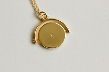 Personalised Spinning Compass Necklace Gold Vermeil / Sterling Silver, 5 of 5