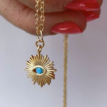 Evil Eye Sunburst Necklace, 2 of 3