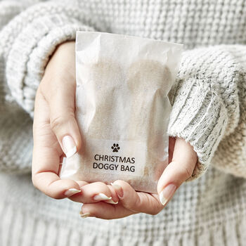 Personalised Set Of Two Christmas Dog Biscuits, 4 of 4