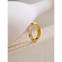 Monaco D’or Gold Foil Ombré Enamel Band Charm Ring, thumbnail 3 of 4