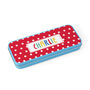 Personalised Girl's Patterned Blue Pencil Case Tin, thumbnail 11 of 11