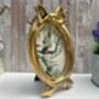 Gold Bow Oval Photo Frame 6x4' 10x15cm Portrait Design Freestanding, thumbnail 4 of 5