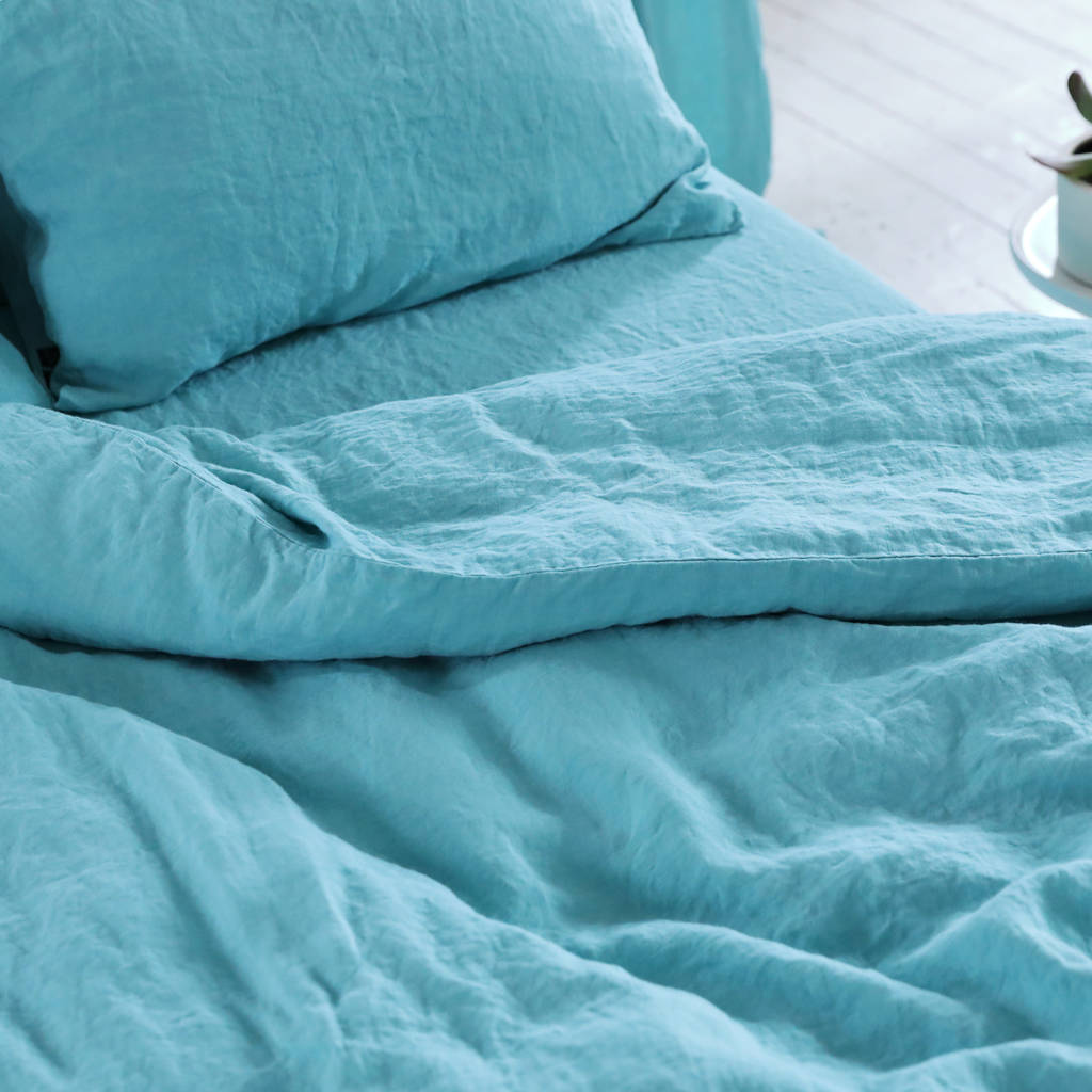 stone washed bed linen duvet by linenme