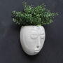 Glazed Ceramic Face Wall Planter, thumbnail 2 of 2