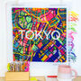 Tokyo Nights City Map Tapestry Kit, thumbnail 6 of 8