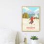 Megeve Ski Resort Switzerland Travel Poster Art Print, thumbnail 3 of 8