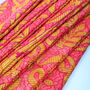 Sari Pouch, Handmade Clutch, Orange Floral Purse, thumbnail 4 of 8