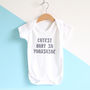 Cutest Baby In, Personalised Baby Grow Or Set, thumbnail 6 of 7