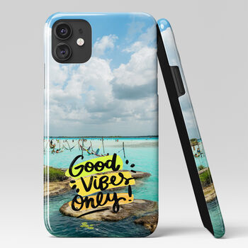 Personalised Good Vibes Only Name Phone Case, 2 of 6