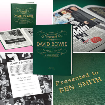 David Bowie Personalised Gift Music Legend Book, 7 of 12