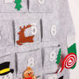 G Decor Large Grey Santa Reusable Advent Calendar, thumbnail 4 of 4