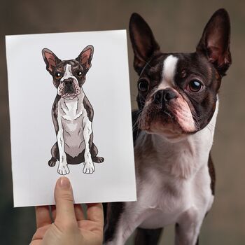 Personalised Full Dog Portrait Print, Dog Lover Gift, 2 of 11