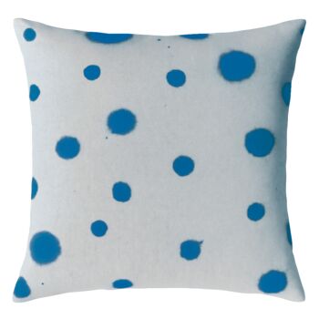 Hand Painted Sustainable Linen Cushion Polka Dot Print, 9 of 12