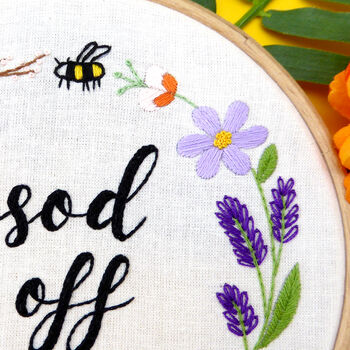Sod Off Embroidery Kit, 6 of 8