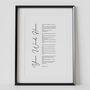Favourite Poem, Song, Vows, Custom Text Print, thumbnail 1 of 7
