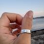 Men’s Custom Handwriting Adjustable Ring – Sterling Silver, thumbnail 2 of 3