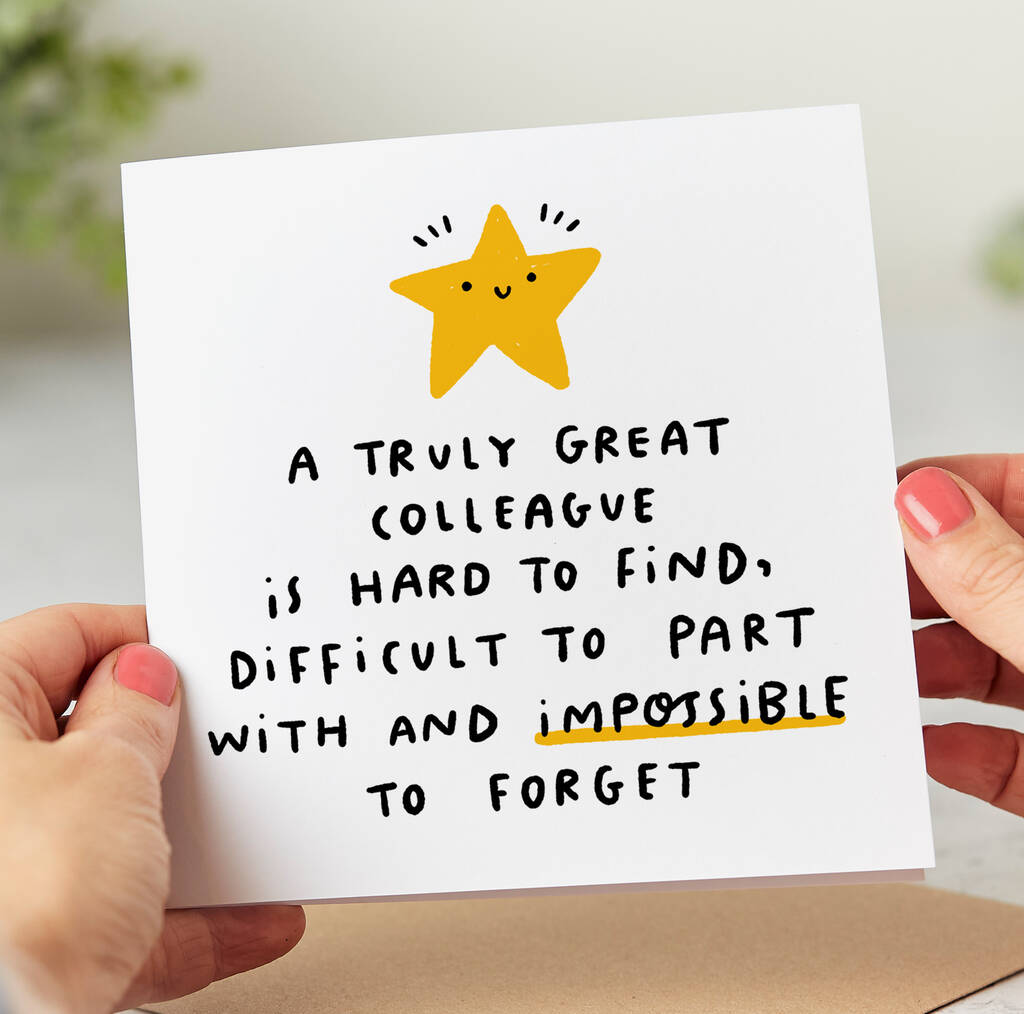 'A Truly Great Colleague Is Hard To Find' Card