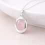 Personalised Sterling Silver Rose Quartz Gemstone Photo Locket Necklace, thumbnail 1 of 7