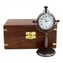 Custom Engraved Bronze Desk Clock – 24th Anniversary And Father's Day Keepsake Gift For Him, thumbnail 10 of 12