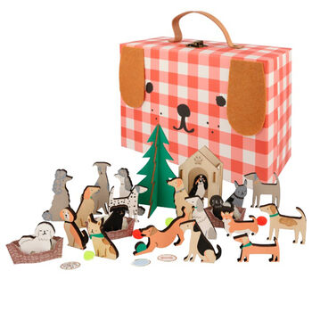 Wooden Dog Advent Calendar In Suitcase, 3 of 4