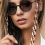Glasses Chain Pink And Tortoise Chunky Acrylic Chain, thumbnail 1 of 9