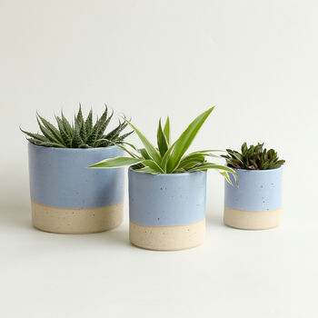 Handmade Ceramic Plant Pots Set Of Two Or Three, 6 of 9
