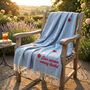 Personalised Strawberry Fruits Lightweight Embroidered Throw, thumbnail 1 of 6
