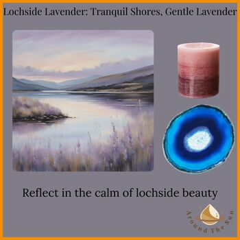 Lochside Lavender : Candle And Crystal Agate Set, 2 of 4