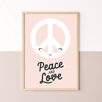 Peace Sign Peace And Love Children's Art Print, 4 of 9