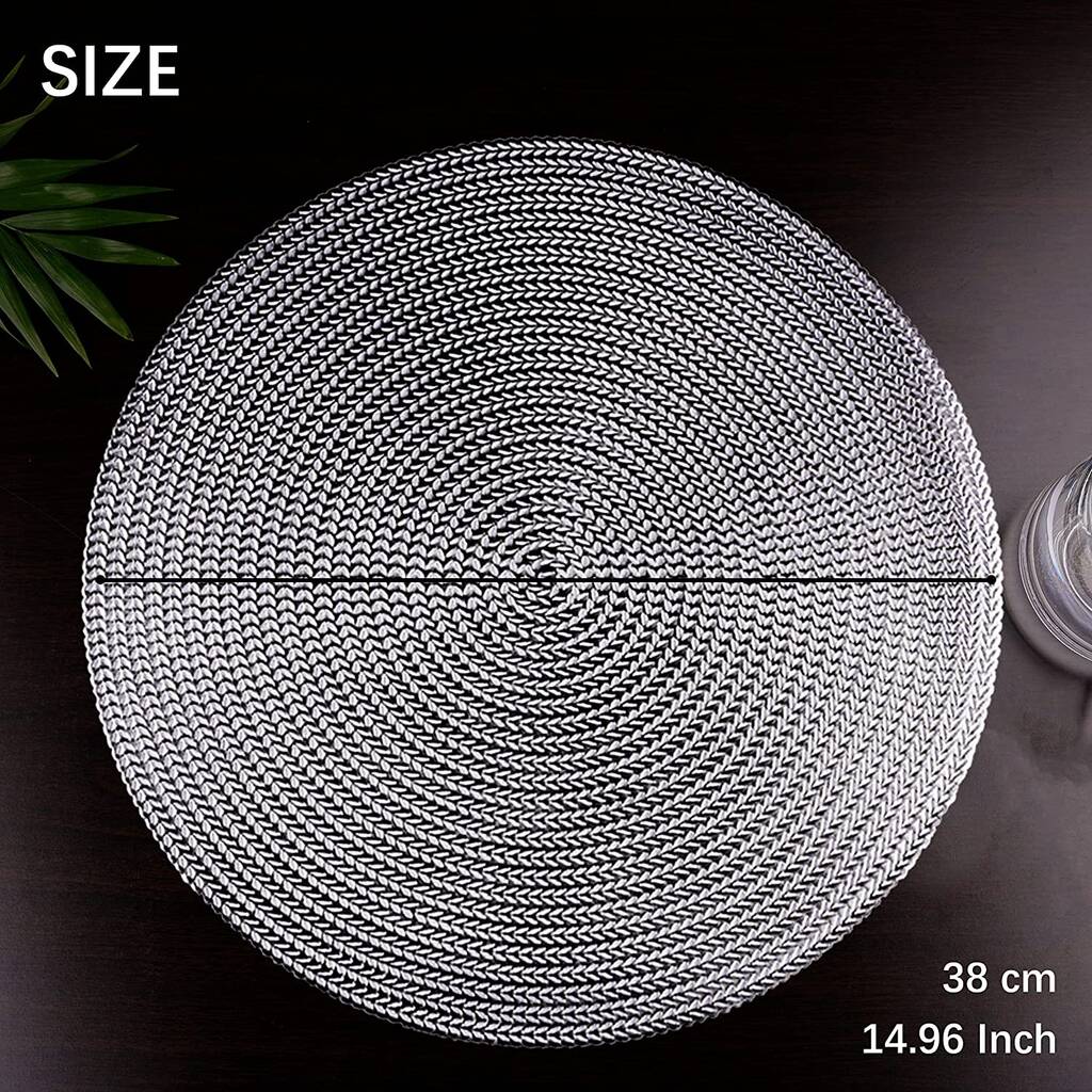 Set Of Six Round Silver Placemats Table Mats By Momentum