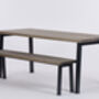 Holme Industrial Dining Table And Bench, thumbnail 4 of 9