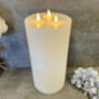 30cm Xl White LED Pillar Candle – Real Wax, thumbnail 2 of 12