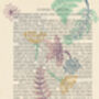 Fern Wood Block Print Vintage Book Page, thumbnail 5 of 6